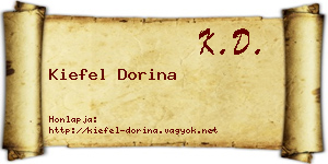 Kiefel Dorina névjegykártya